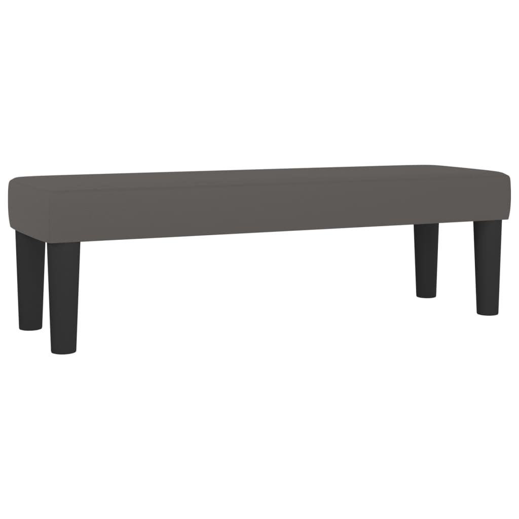 Κρεβάτι Boxspring με Στρώμα Γκρι 180x200 εκ. Συνθετικό Δέρμα