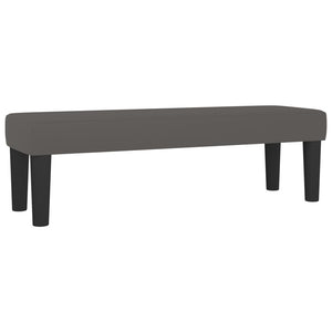 Κρεβάτι Boxspring με Στρώμα Γκρι 180x200 εκ. Συνθετικό Δέρμα