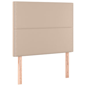 Κρεβάτι Boxspring με Στρώμα Καπουτσίνο 100x200εκ.από Συνθ.Δέρμα