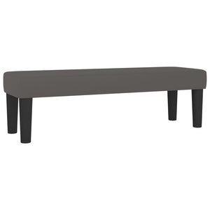 Κρεβάτι Boxspring με Στρώμα Γκρι 140x190εκ. από Συνθετικό Δέρμα