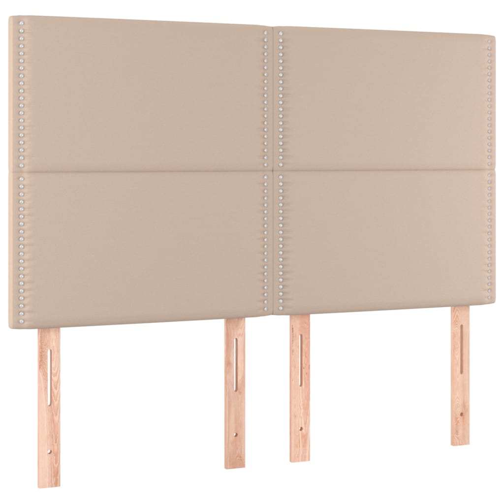 Κρεβάτι Boxspring με Στρώμα Καπουτσίνο 140x190εκ.από Συνθ.Δέρμα