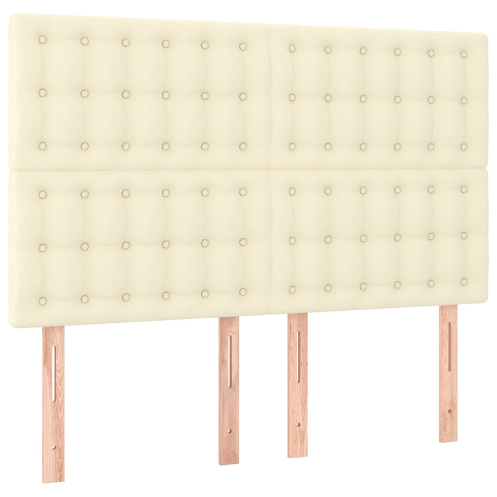 Κρεβάτι Boxspring με Στρώμα Κρεμ 140x190εκ. από Συνθετικό Δέρμα - Pakobazaar