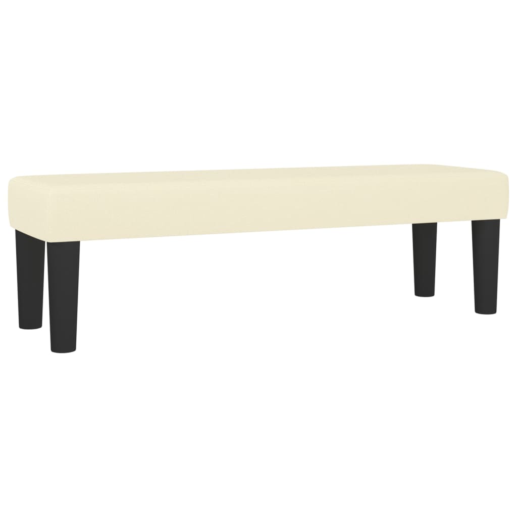 Κρεβάτι Boxspring με Στρώμα Κρεμ 140x190εκ. από Συνθετικό Δέρμα - Pakobazaar