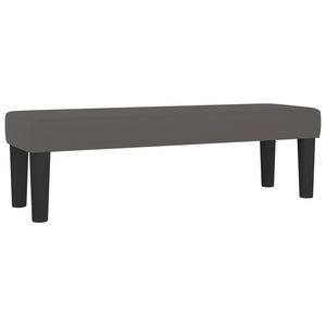 Κρεβάτι Boxspring με Στρώμα Γκρι 140x200εκ. από Συνθετικό Δέρμα