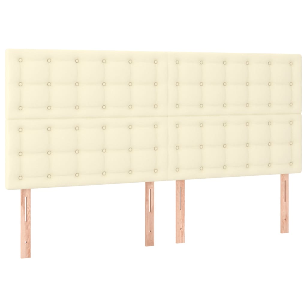 Κρεβάτι Boxspring με Στρώμα Κρεμ 160x200εκ. από Συνθετικό Δέρμα