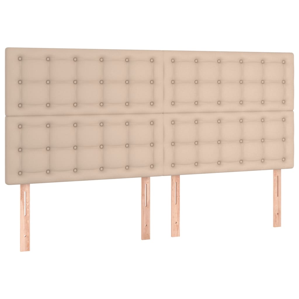 Κρεβάτι Boxspring με Στρώμα Καπουτσίνο 180x200 εκ. Συνθ. Δέρμα