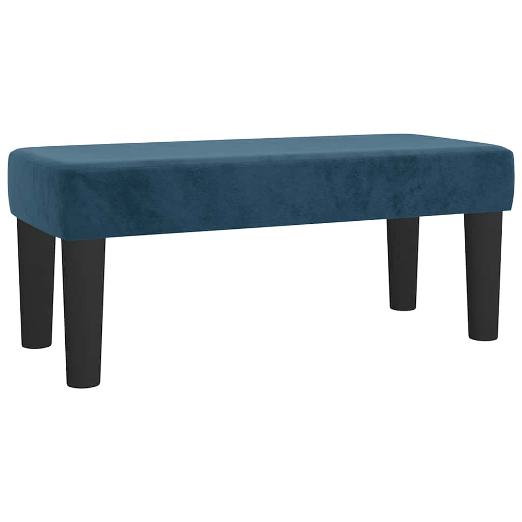 Κρεβάτι Boxspring με Στρώμα Σκούρο Μπλε 90x190 εκ. Βελούδινο