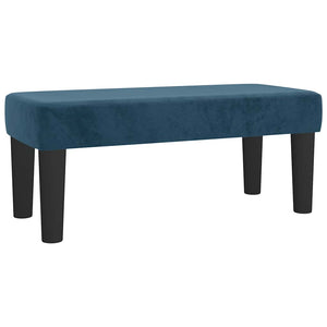 Κρεβάτι Boxspring με Στρώμα Σκούρο Μπλε 90x190 εκ. Βελούδινο