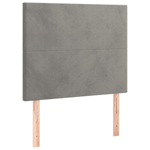 Κρεβάτι Boxspring με Στρώμα Ανοιχτό Γκρι 120x200 εκ. Βελούδινο