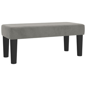 Κρεβάτι Boxspring με Στρώμα Ανοιχτό Γκρι 120x200 εκ. Βελούδινο