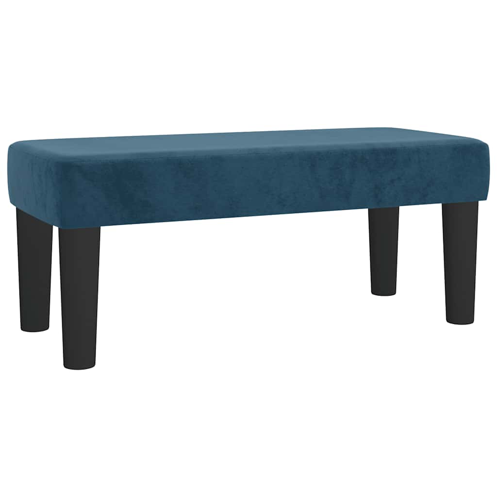 Κρεβάτι Boxspring με Στρώμα Σκούρο Μπλε 120x200 εκ. Βελούδινο