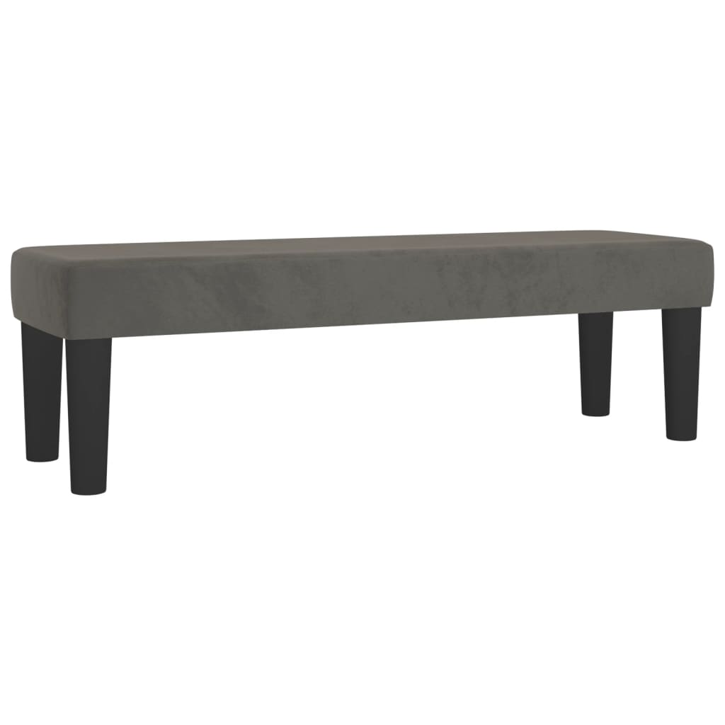 Κρεβάτι Boxspring με Στρώμα Σκούρο Γκρι 140x190 εκ. Βελούδινο