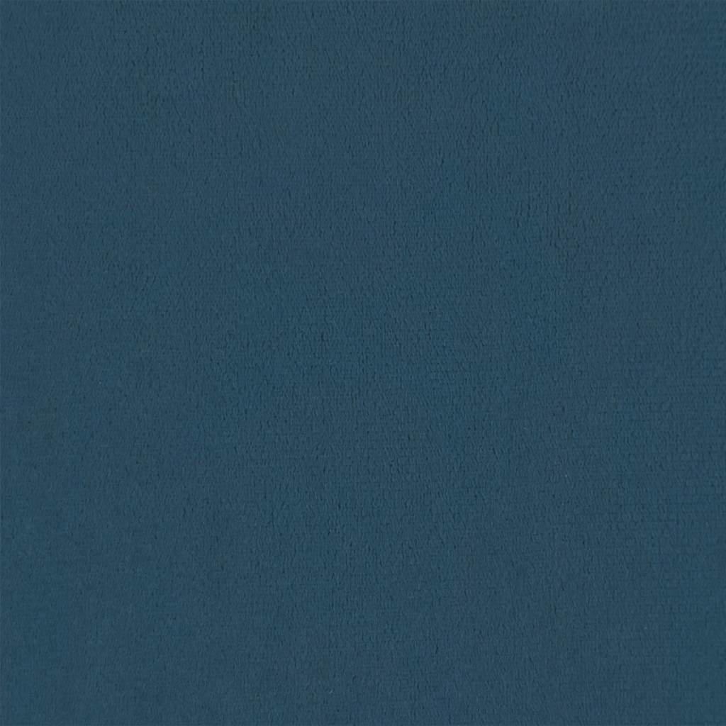 Κρεβάτι Boxspring με Στρώμα Σκούρο Μπλε 140x190 εκ. Βελούδινο