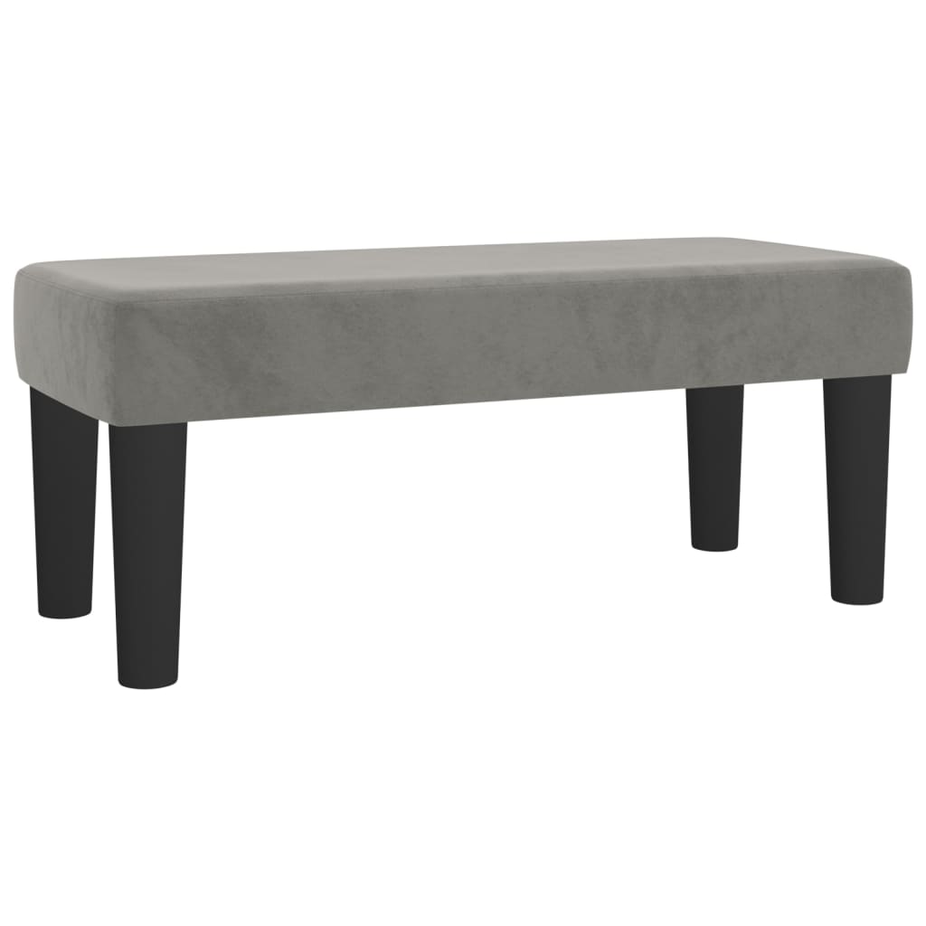 Κρεβάτι Boxspring με Στρώμα Ανοιχτό Γκρι 80x200 εκ. Βελούδινο