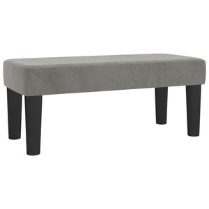 Κρεβάτι Boxspring με Στρώμα Ανοιχτό Γκρι 90x190 εκ. Βελούδινο