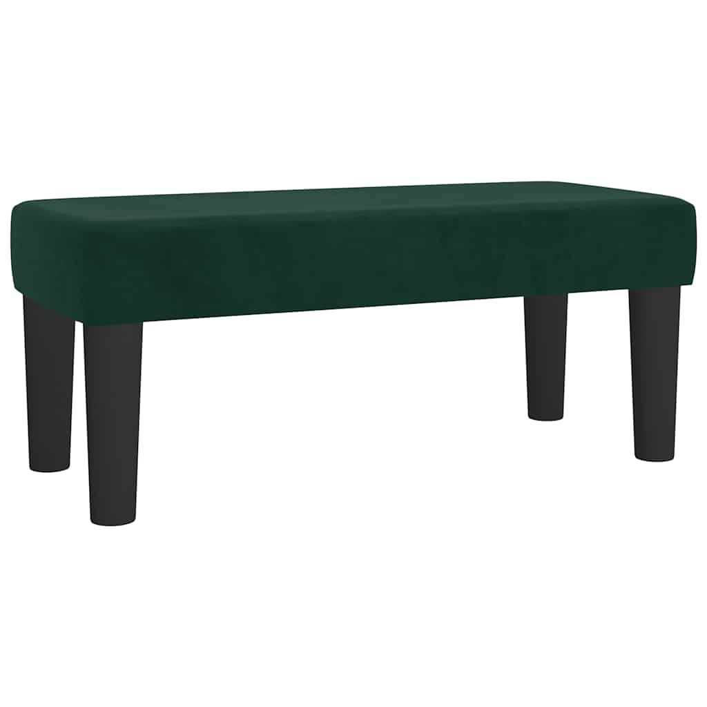 Κρεβάτι Boxspring με Στρώμα Σκούρο Πράσινο 90x200 εκ. Βελούδινο