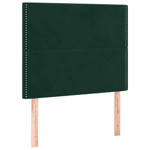 Κρεβάτι Boxspring με Στρώμα Σκούρο Πράσινο 120x200εκ. Βελούδινο
