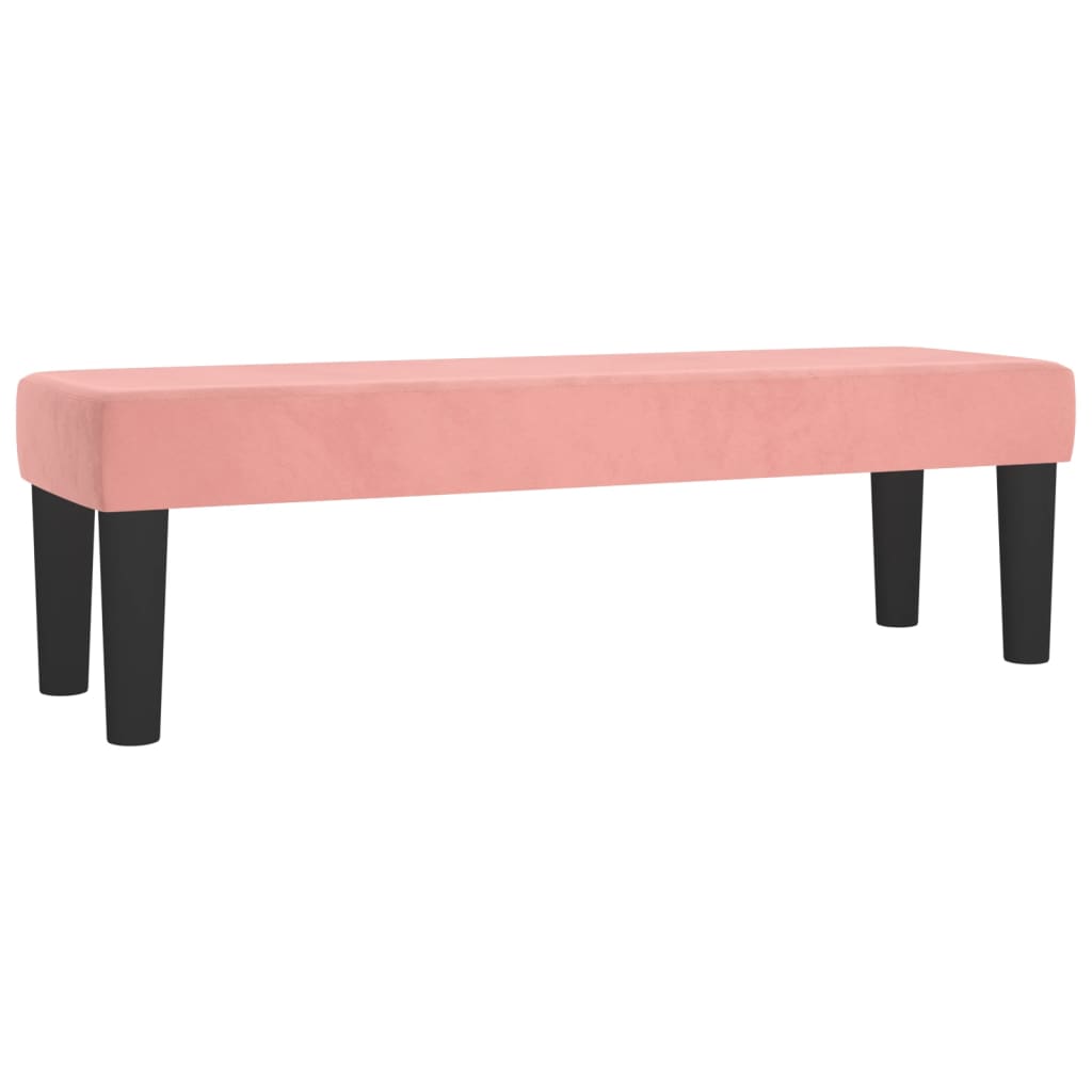 Κρεβάτι Boxspring με Στρώμα Ροζ 140x190 εκ. Βελούδινο - Pakobazaar