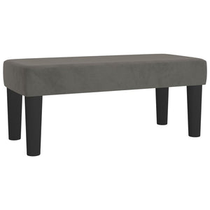 Κρεβάτι Boxspring με Στρώμα Σκούρο Γκρι 100x200 εκ. Βελούδινο
