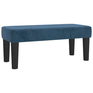 Κρεβάτι Boxspring με Στρώμα Σκούρο Μπλε 90x190 εκ. Βελούδινο