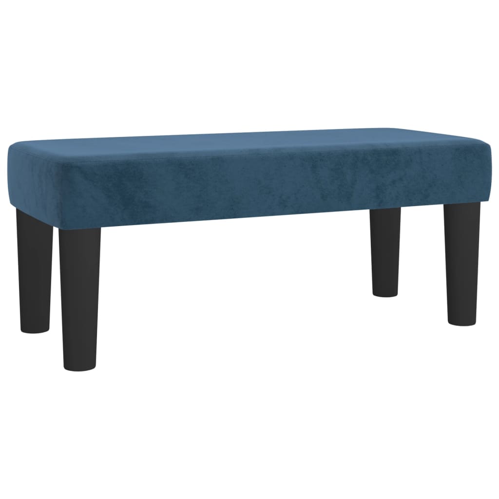 Κρεβάτι Boxspring με Στρώμα Σκούρο Μπλε 100x200 εκ. Βελούδινο