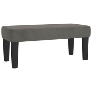 Κρεβάτι Boxspring με Στρώμα Σκούρο Γκρι 80x200 εκ. Βελούδινο