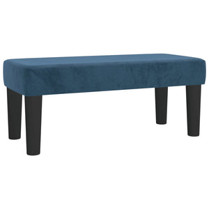 Κρεβάτι Boxspring με Στρώμα Σκούρο Μπλε 90x190 εκ. Βελούδινο