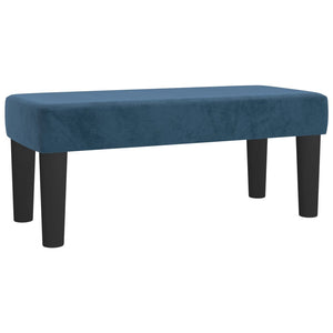 Κρεβάτι Boxspring με Στρώμα Σκούρο Μπλε 90x200 εκ. Βελούδινο