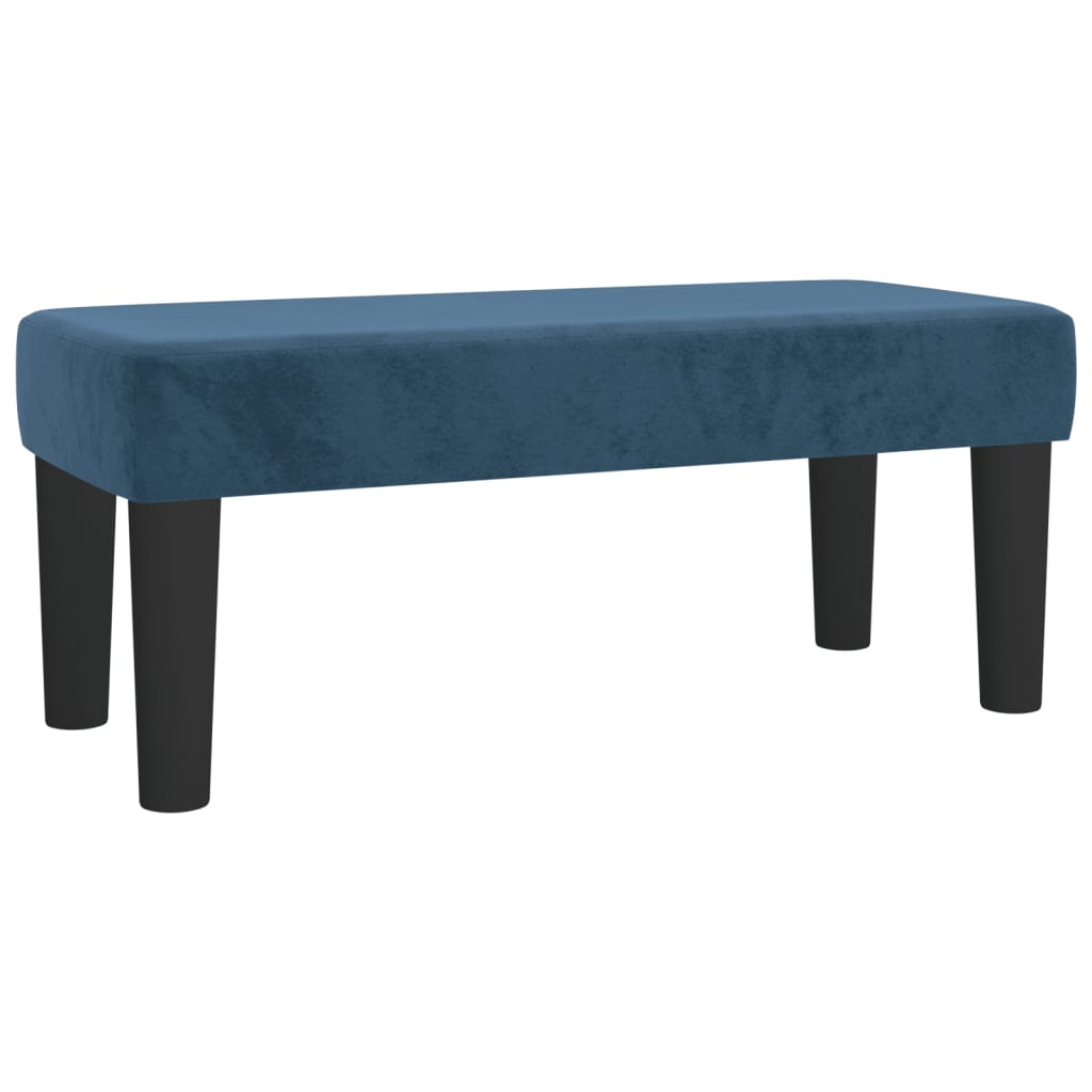 Κρεβάτι Boxspring με Στρώμα Σκούρο Μπλε 120x200 εκ. Βελούδινο