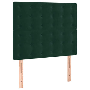 Κρεβάτι Boxspring με Στρώμα Σκούρο Πράσινο 80x200 εκ. Βελούδινο - Pakobazaar