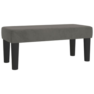 Κρεβάτι Boxspring με Στρώμα Σκούρο Γκρι 100x200 εκ. Βελούδινο