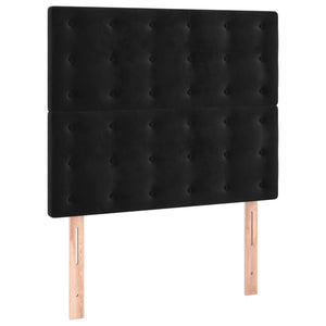 Κρεβάτι Boxspring με Στρώμα Μαύρο 100x200 εκ. Βελούδινο - Pakobazaar