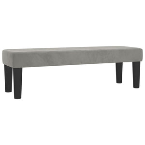 Κρεβάτι Boxspring με Στρώμα Ανοιχτό Γκρι 140x190 εκ. Βελούδινο