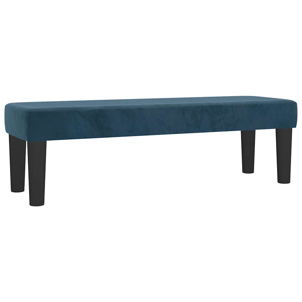 Κρεβάτι Boxspring με Στρώμα Σκούρο Μπλε 140x200 εκ. Βελούδινο - Pakobazaar