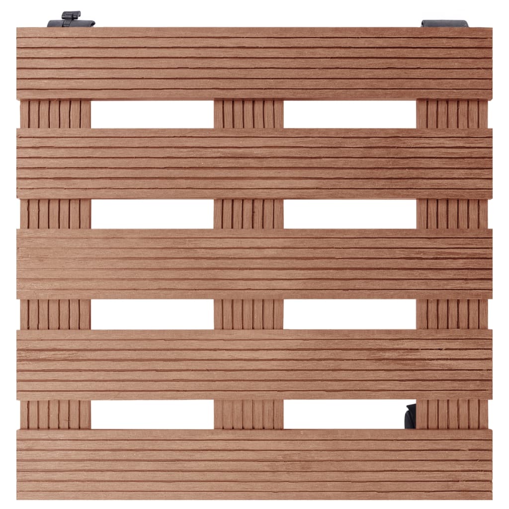 Βάσεις για Γλάστρες με Ρόδες 4 τεμ. Καφέ 30x30x7,5 εκ. από WPC - Pakobazaar