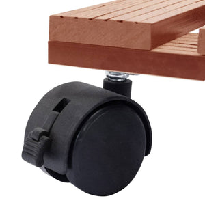 Βάσεις για Γλάστρες με Ρόδες 4 τεμ. Καφέ 30x30x7,5 εκ. από WPC - Pakobazaar