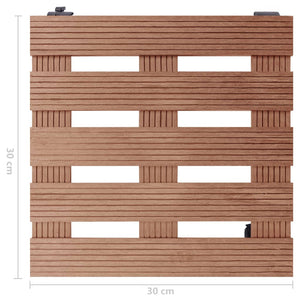 Βάσεις για Γλάστρες με Ρόδες 4 τεμ. Καφέ 30x30x7,5 εκ. από WPC - Pakobazaar