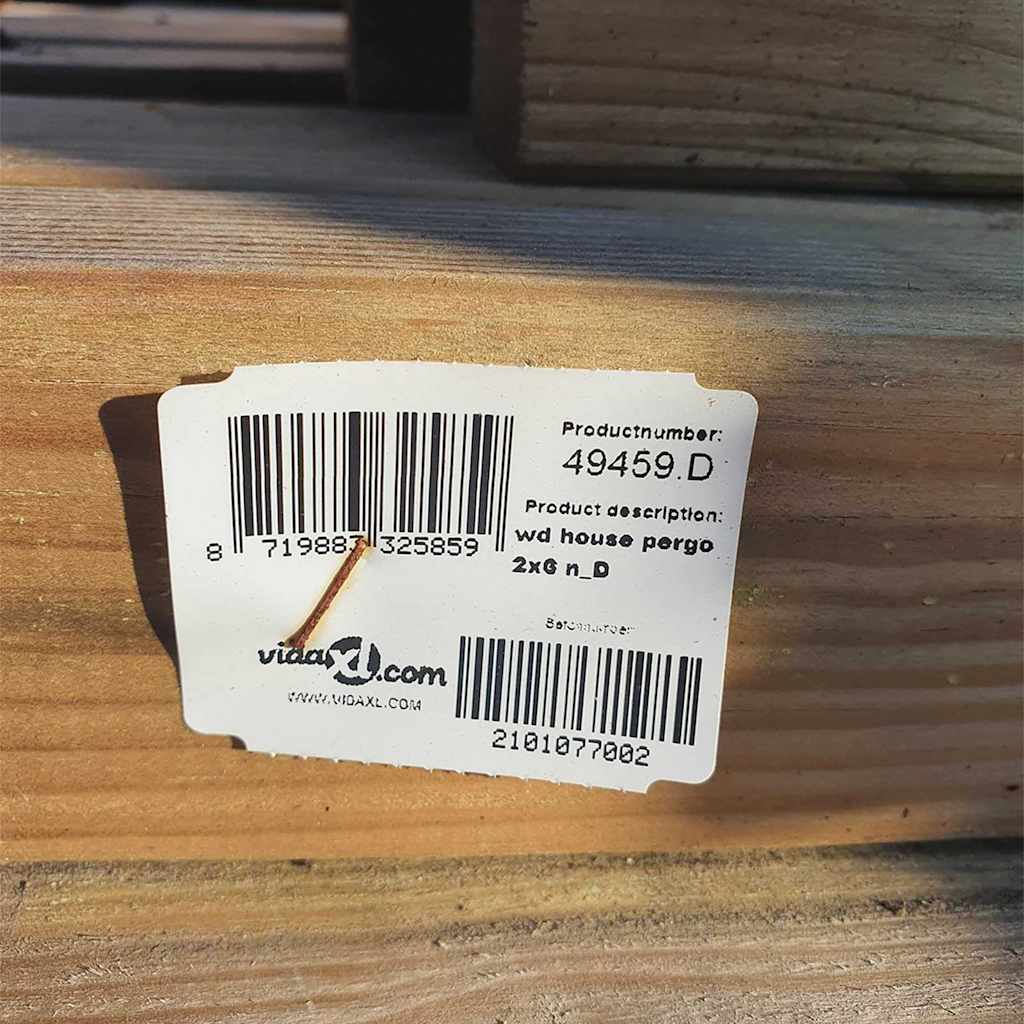 Πέργκολα Στηριζόμενη 2x6x2,2 μ. Εμποτισμένο Μασίφ Ξύλο Πεύκου