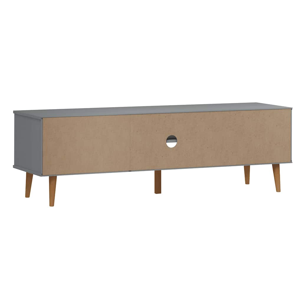 Έπιπλο Τηλεόρασης MOLDE Γκρι 158x40x49 εκ. Μασίφ Ξύλο Πεύκου