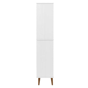 Βιβλιοθήκη MOLDE Λευκή 85x35x170,5 εκ. από Μασίφ Ξύλο Πεύκου