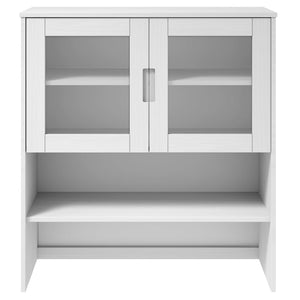 Πάνω Μέρος Ντουλαπιού MOLDE Λευκό 90x35x100 εκ. Μασίφ Πεύκο