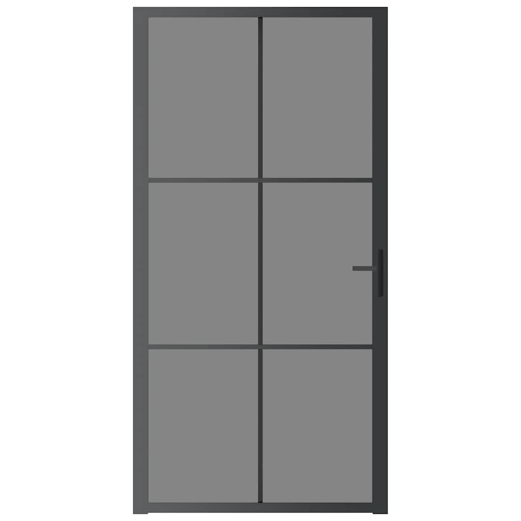 Εσωτερική Πόρτα 102,5x201,5 εκ. Μαύρο ESG Γυαλί και Αλουμίνιο - Pakobazaar