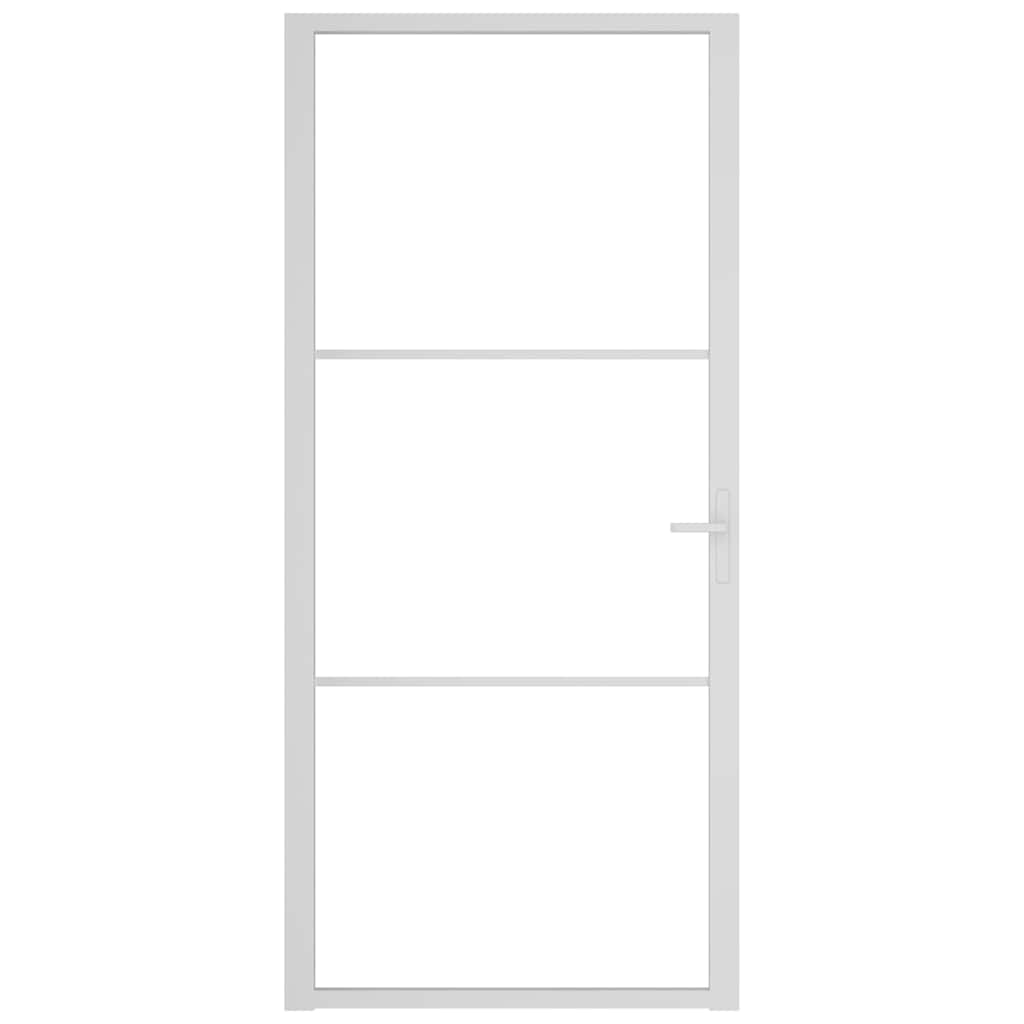 Εσωτερική Πόρτα 93x201,5 εκ. Λευκό ESG Γυαλί και Αλουμίνιο - Pakobazaar