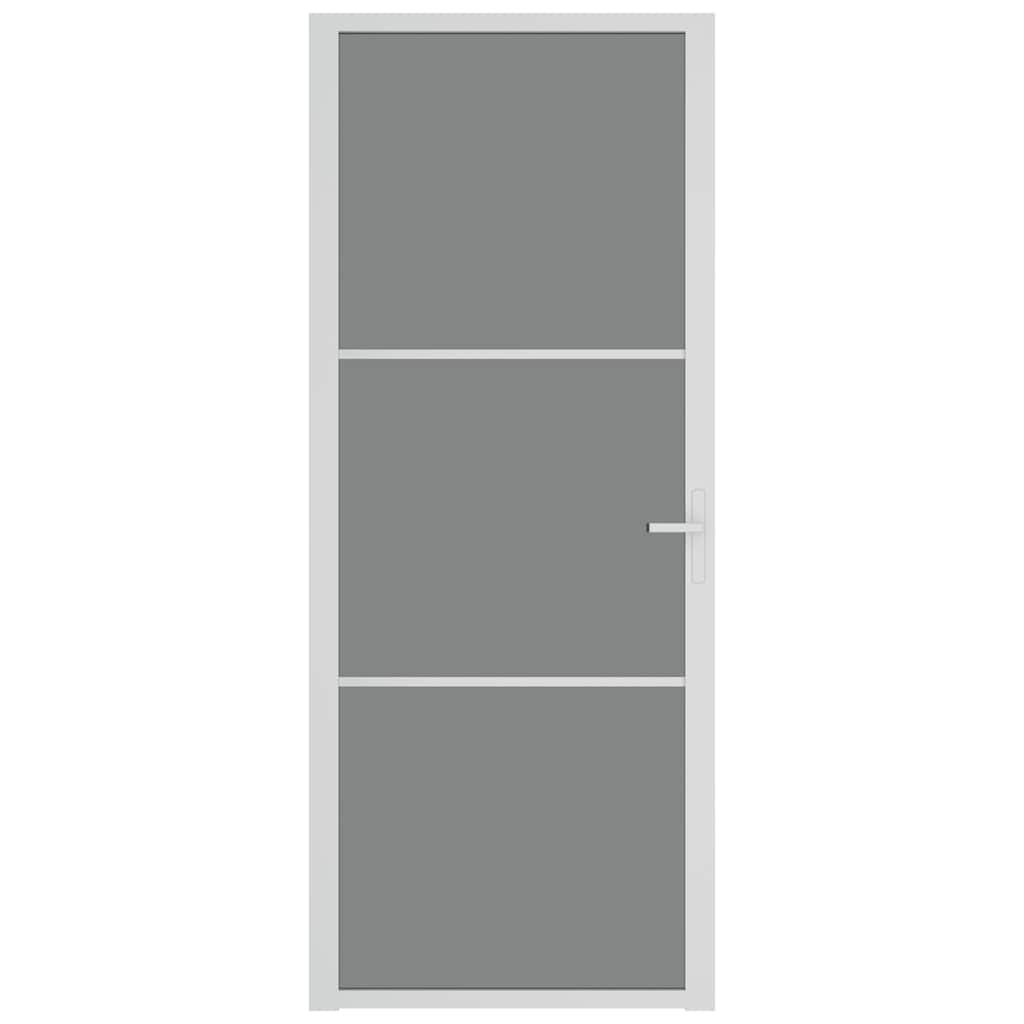 Εσωτερική Πόρτα 83x201,5 εκ. Λευκό ESG Γυαλί και Αλουμίνιο