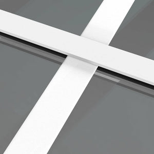 Εσωτερική Πόρτα 93x201,5 εκ. Λευκό ESG Γυαλί και Αλουμίνιο - Pakobazaar