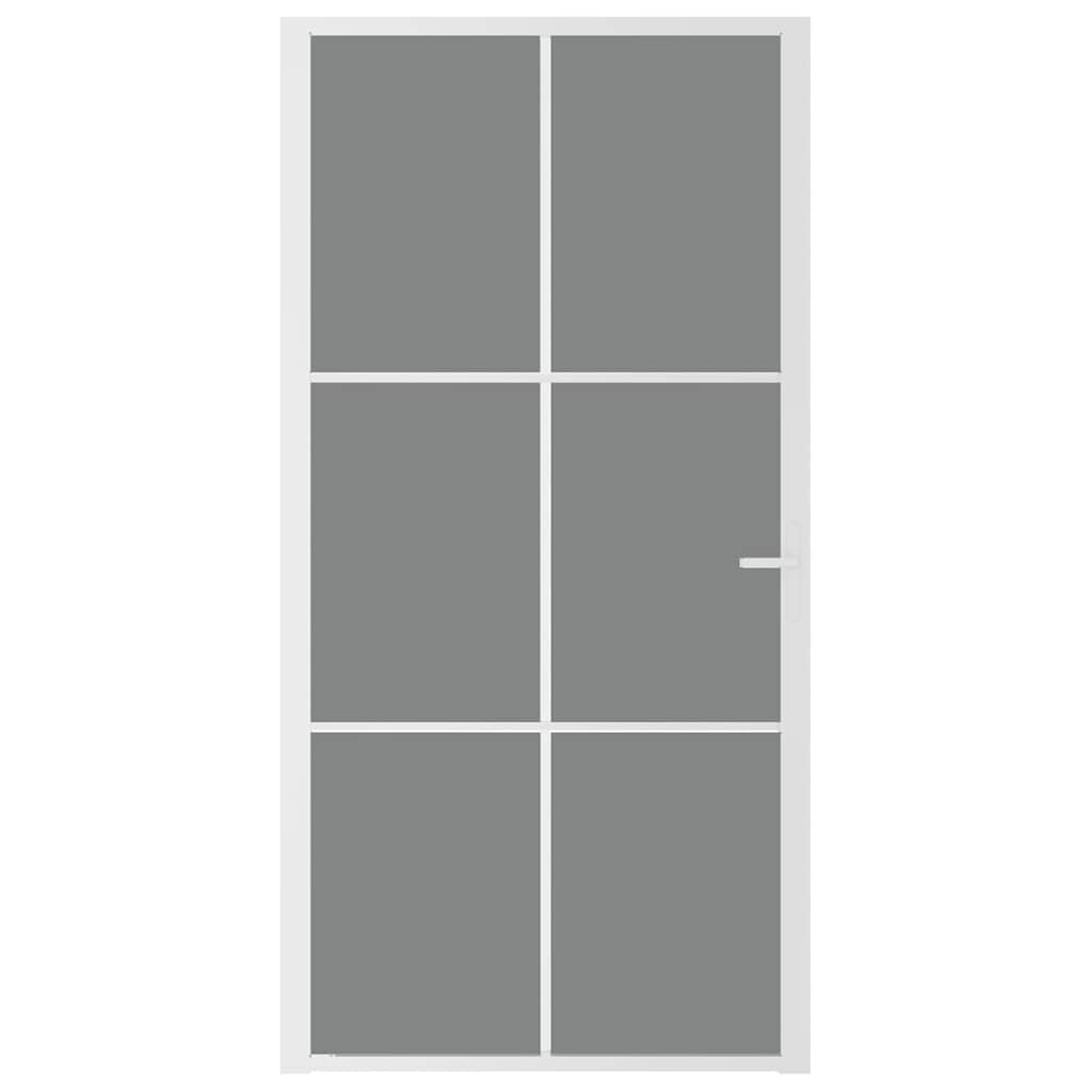 Εσωτερική Πόρτα 102,5x201,5 εκ. Λευκή ESG Γυαλί και Αλουμίνιο - Pakobazaar