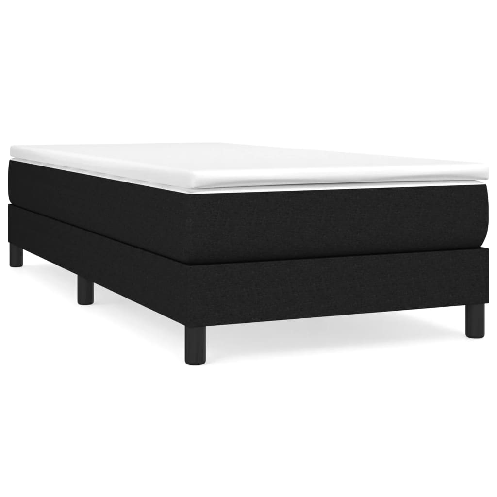 Κρεβάτι Boxspring με Στρώμα Μαύρο 80 x 200 εκ. Υφασμάτινο