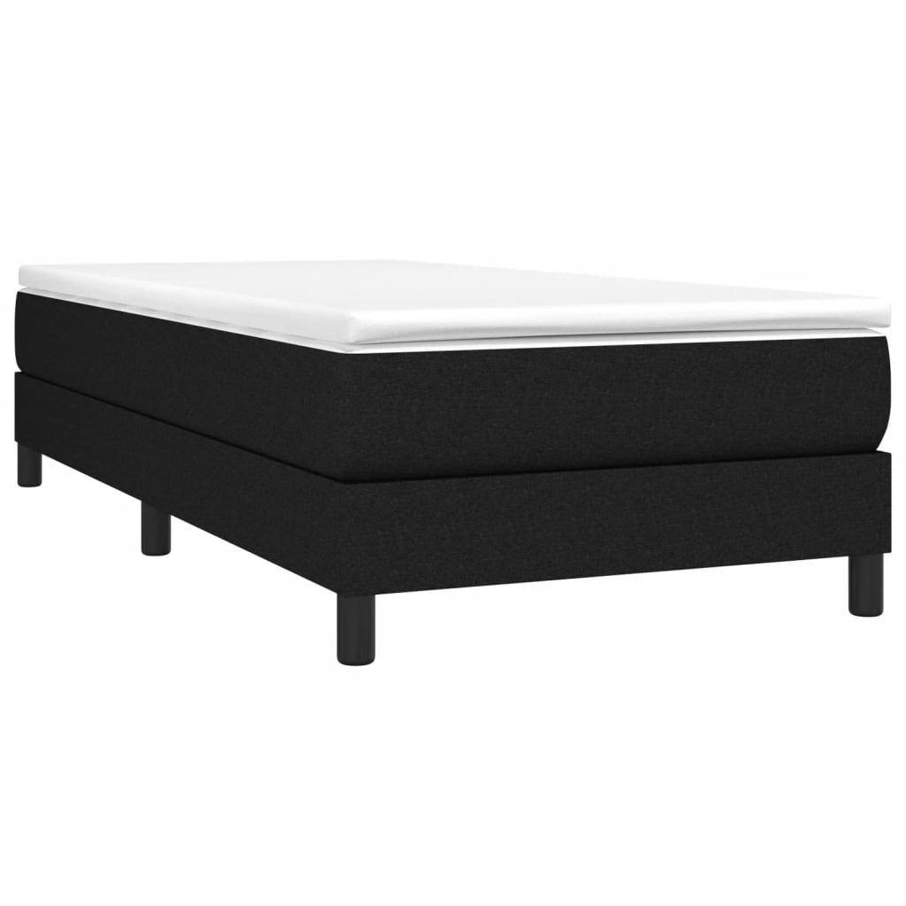 Κρεβάτι Boxspring με Στρώμα Μαύρο 80 x 200 εκ. Υφασμάτινο