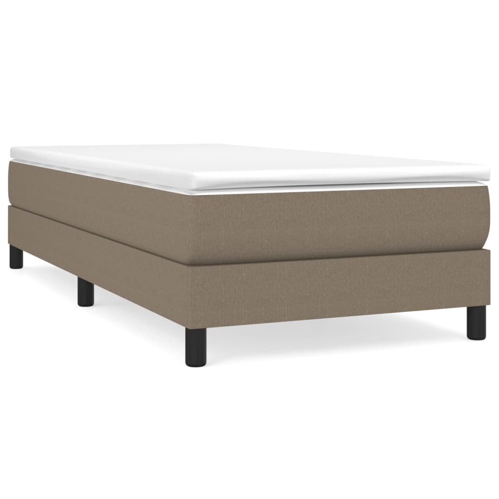 Κρεβάτι Boxspring με Στρώμα Taupe 90x190 εκ.Υφασμάτινο