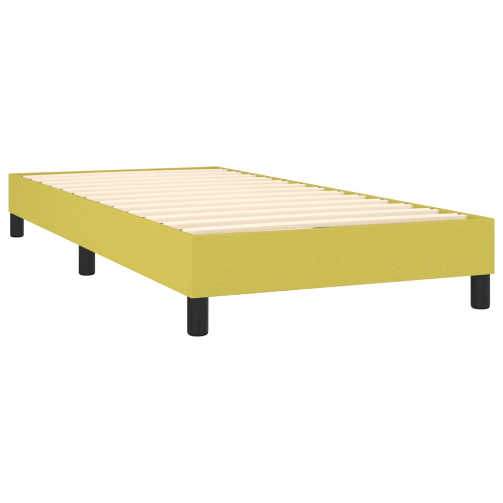 Κρεβάτι Boxspring με Στρώμα Πράσινο 90x190 εκ.Υφασμάτινο